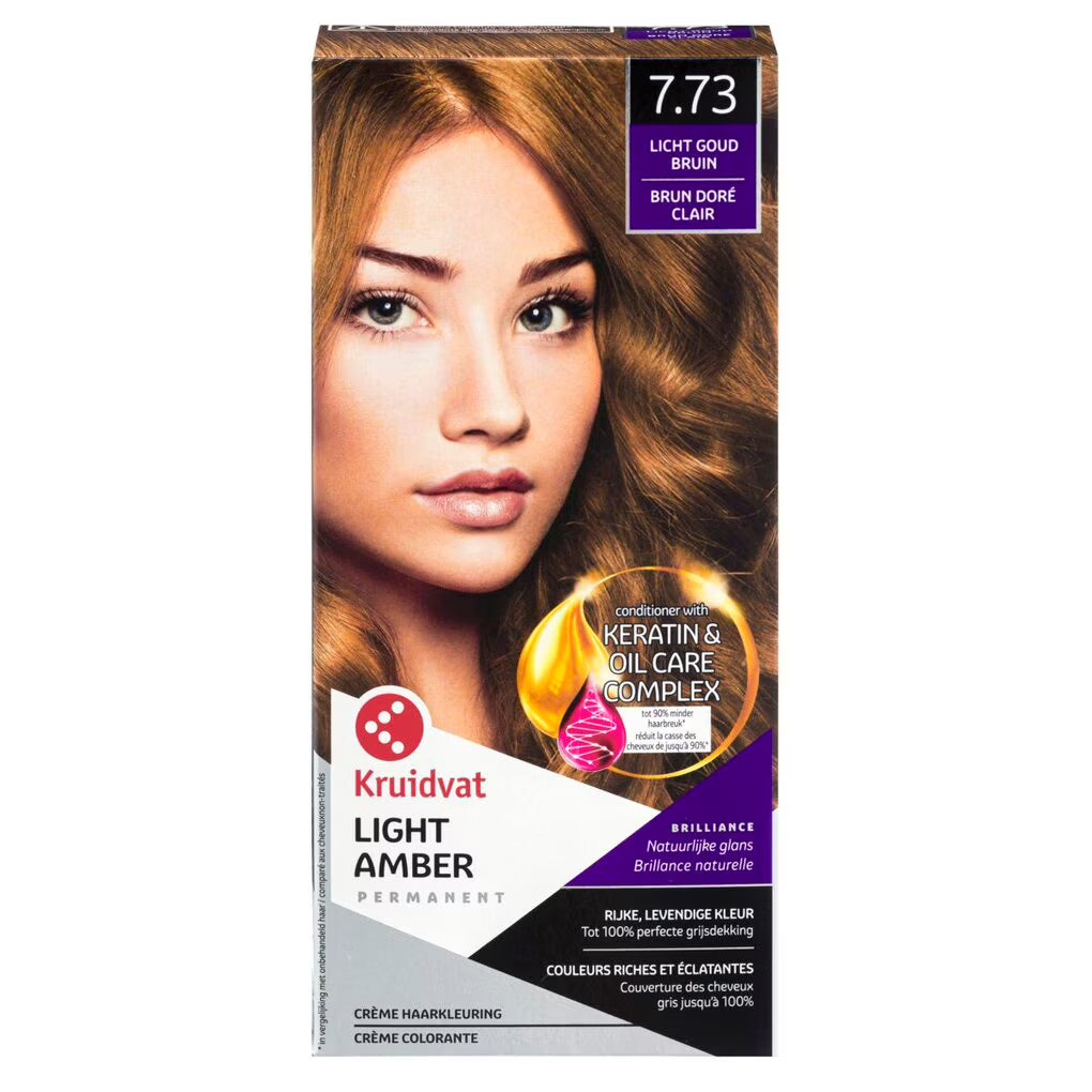 Kruidvat 7.73 Licht Goud Bruin Crème Haarkleuring