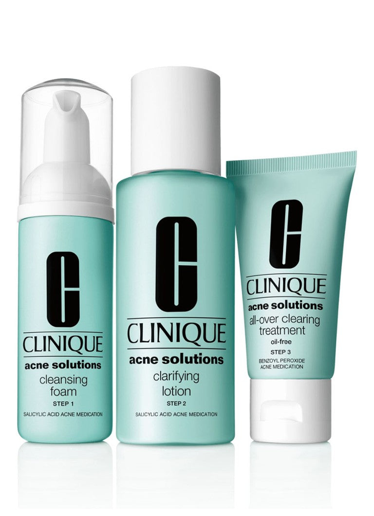 Anti-Blemish Solutions 3 Stappen Systeem - vette huid/acné - verzorgingsset
