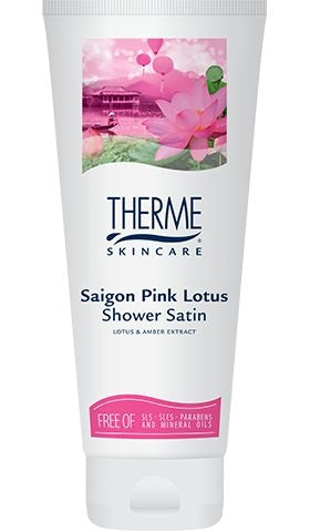 Shower satin Saigon pink lotus-