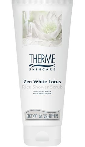 Scrub rice zen white lotus