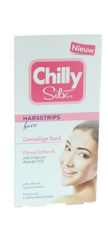 Harsstrips gezicht gevoelige huid-