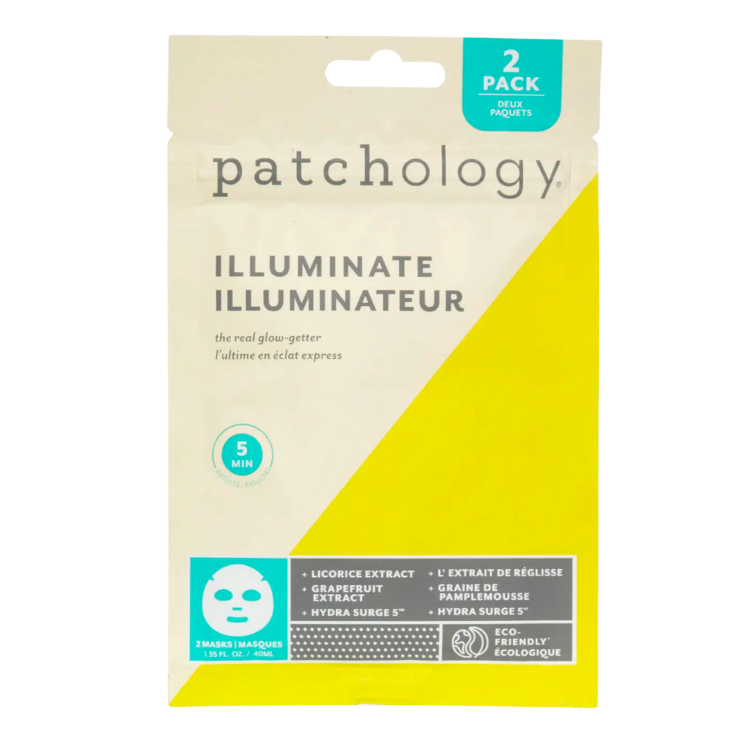 Patchology Illuminate 2 Pack Sheet Mask Duo