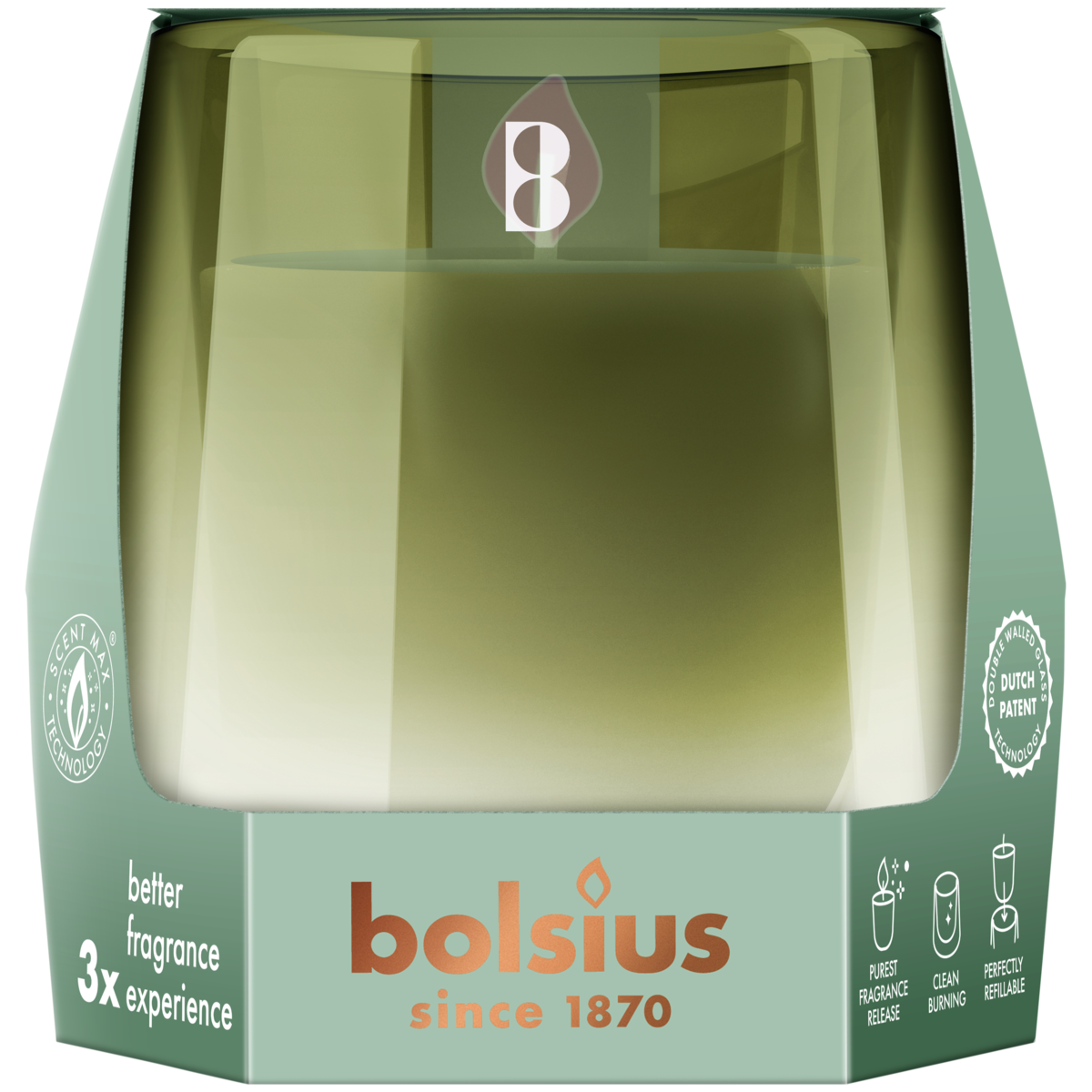 Bolsius - CleanLight starterkit - Houder en navulbare geurkaars