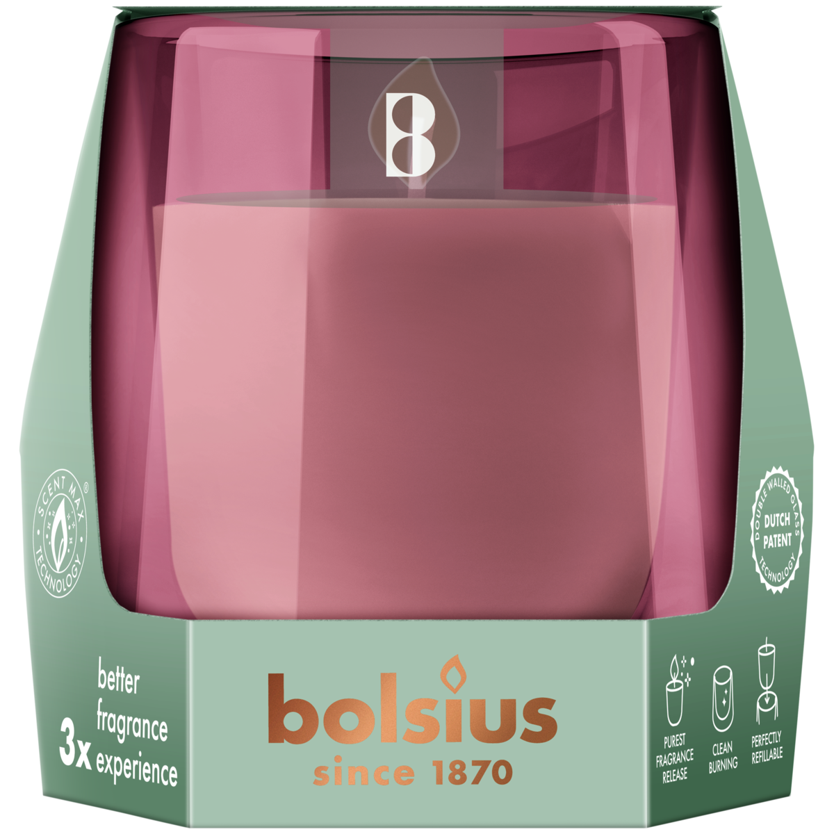 Bolsius - CleanLight starterkit - Houder en navulbare geurkaars