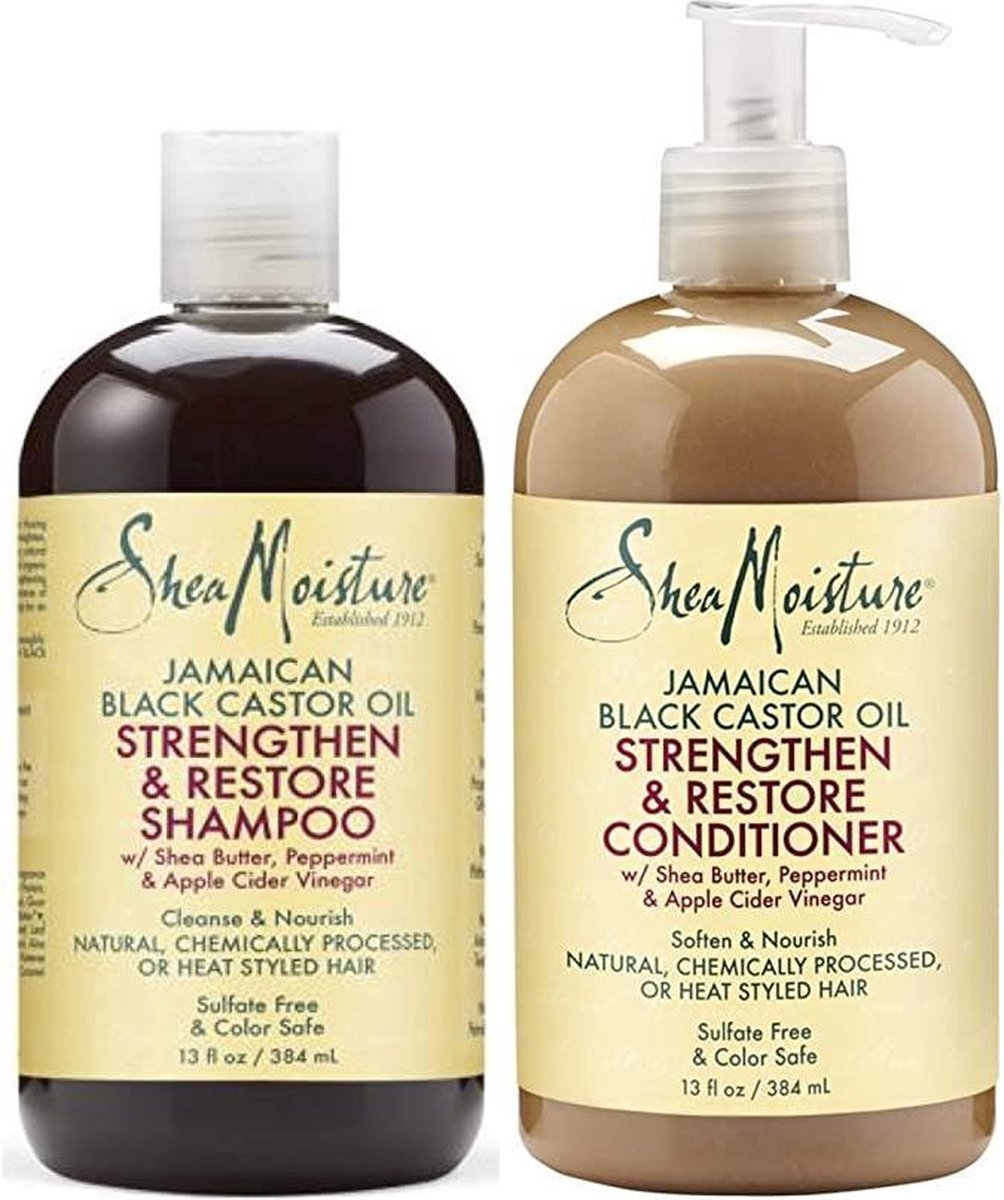 Shea Moisture Jamaican Black Castor Oil - Shampoo & Conditioner - 2 x 384 ml