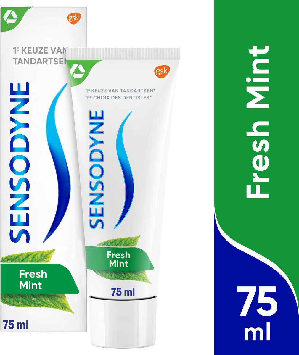 Sensodyne Freshmint tandpasta voor gevoelige tanden - voordeelverpakking - 4x75ml