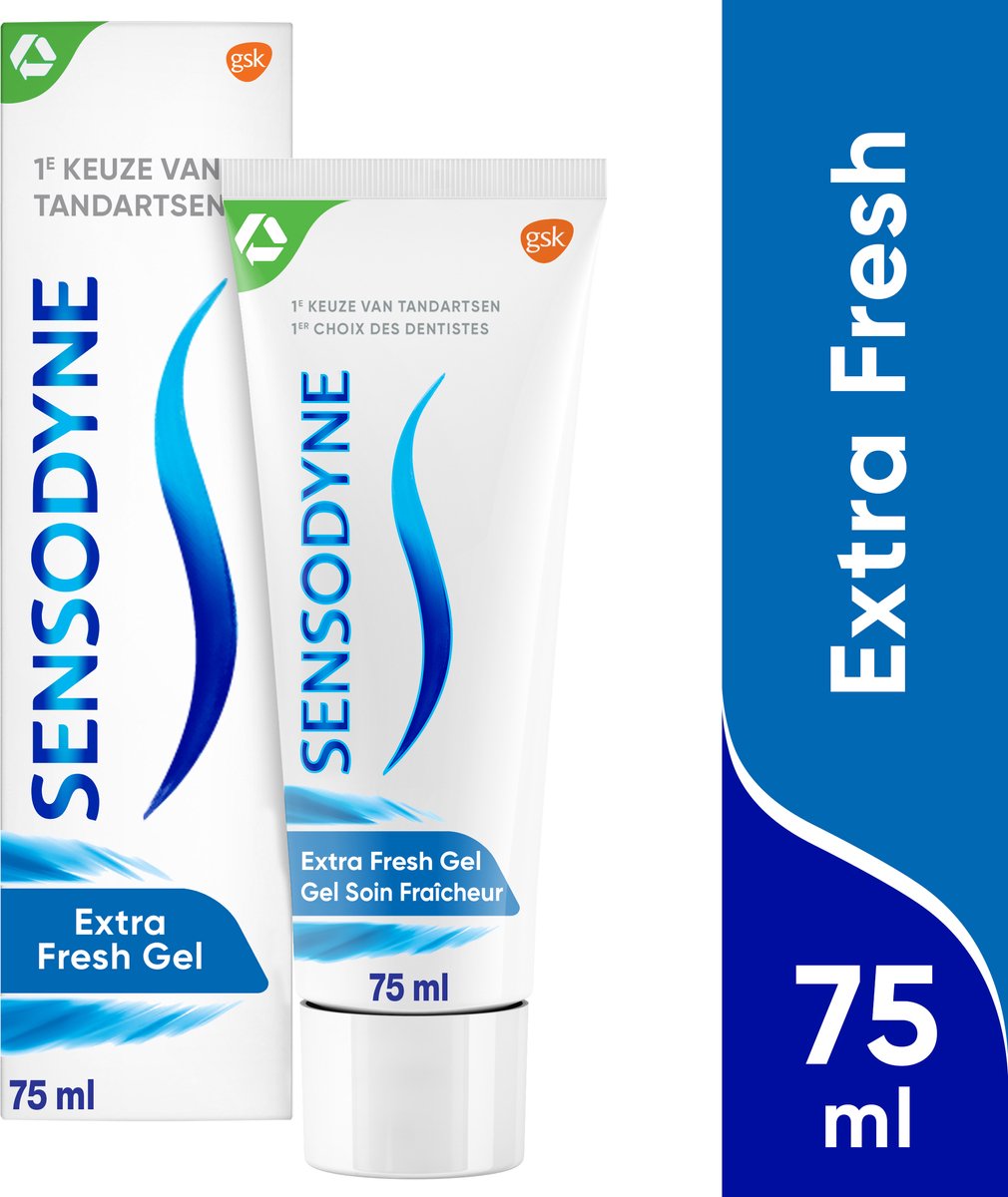 Sensodyne Extra Fresh Gel - 12 X 75 ML - Tandpasta voor gevoelige tanden