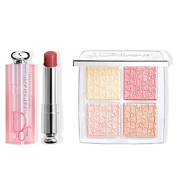 DIOR Iconic Duo - Dior Backstage Glow Face Palette (004 Rose Gold) & Dior Lip Glow Lip Balm (012 Rosewood)