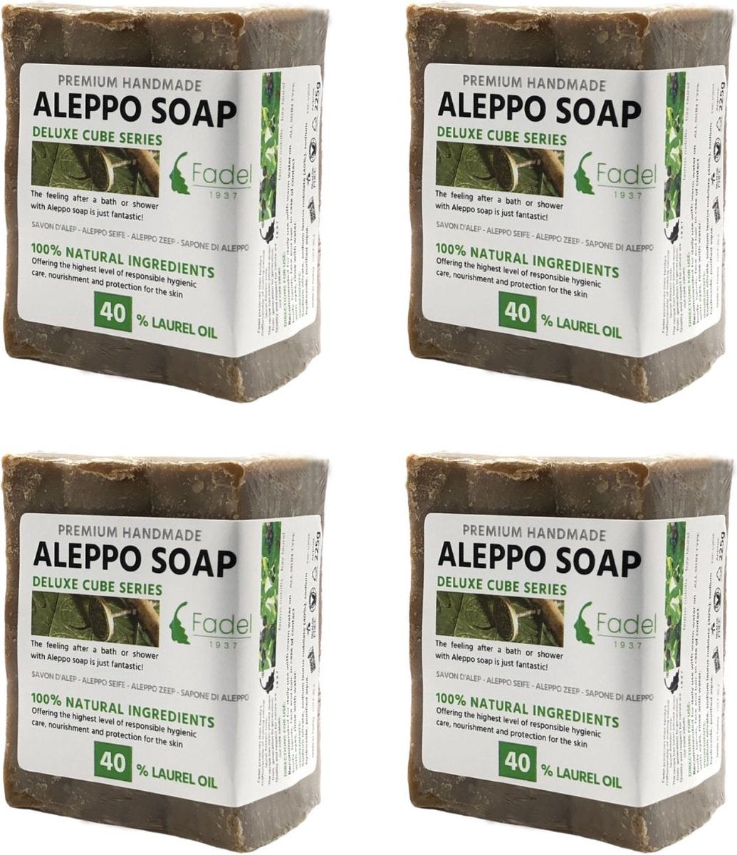 Green Fadel Aleppo Zeep - 40% Laurier- Natuurlijke Groene Zeep - 200g