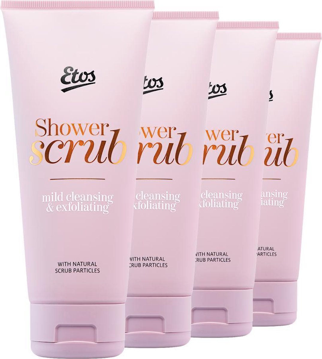 Etos Bodyscrub - douche - 4 x 200 ml - voordeelverpakking