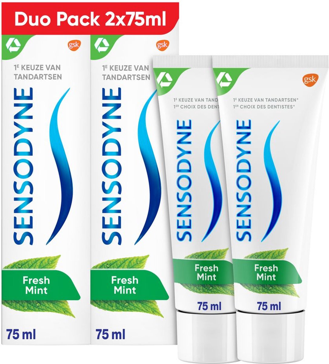 Sensodyne Freshmint tandpasta voor gevoelige tanden - voordeelverpakking - 4x75ml