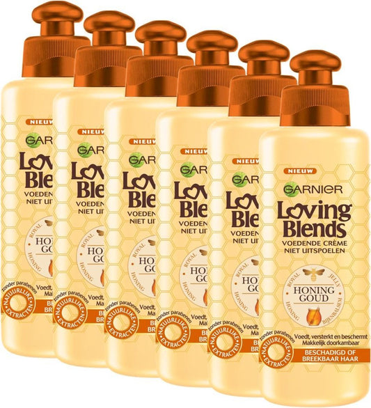 Garnier Loving Blends Honing Goud Haarcrème - 6 x 200ml - Voordeelverpakking