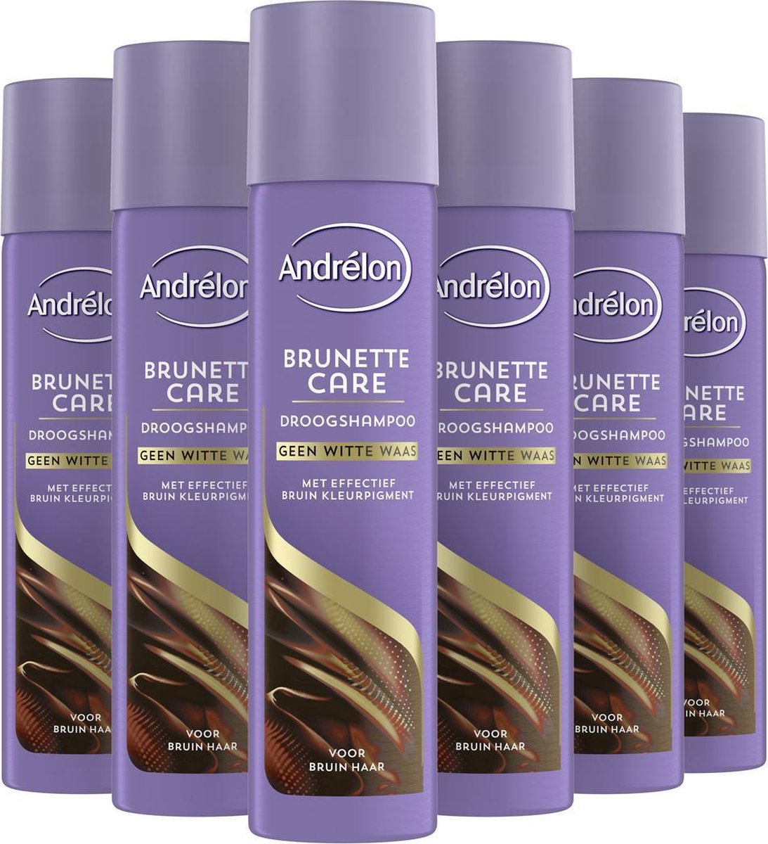 Andrelon Droogshampoo Brunette Care - 6 x 245 ml - Voordeelverpakking