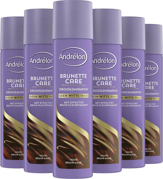 Andrelon Droogshampoo Brunette Care - 6 x 245 ml - Voordeelverpakking