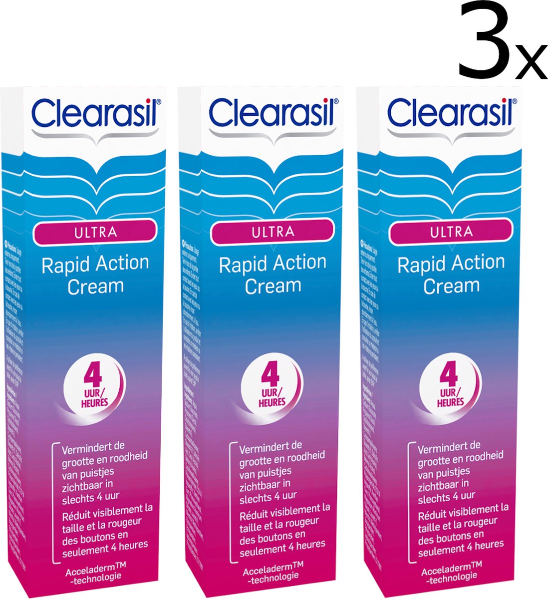 Clearasil Behandelingscreme Ultra Rapid Action Cream 15ml x5