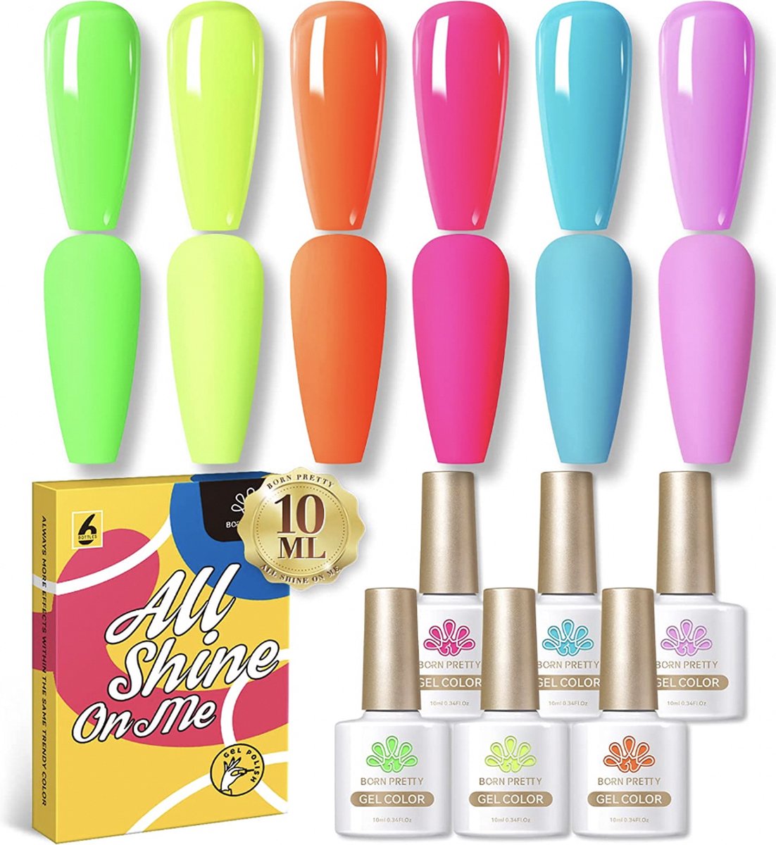 AIMEILI Top Coat en Base Coat, Mat Top Coat, 2 in 1 Builder Base Gel Losweken UV LED Gel Lak Nagellak Gel Polish 10ML