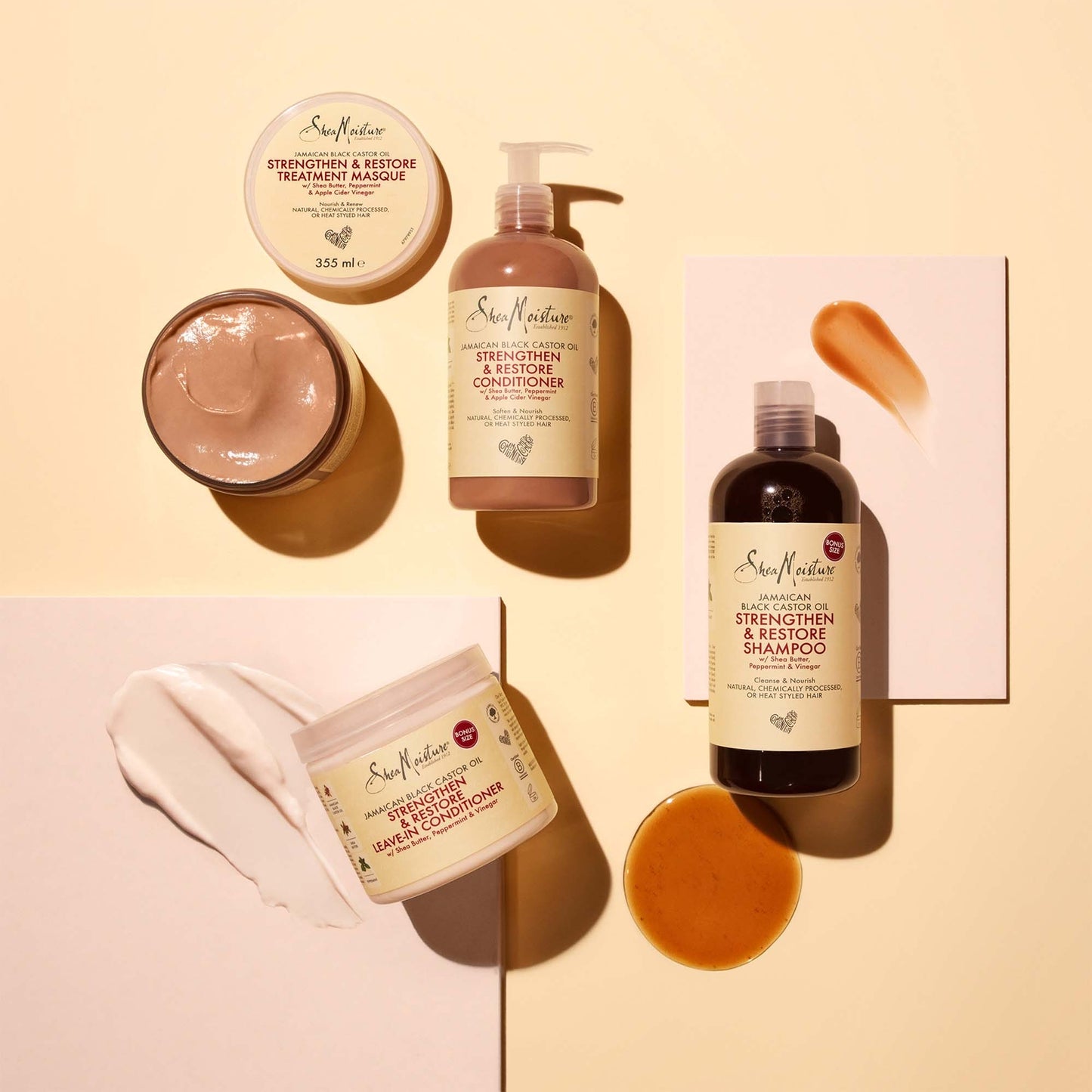 Shea Moisture Jamaican Black Castor Oil - Shampoo & Conditioner - 2 x 384 ml