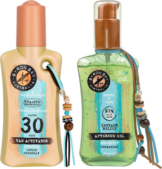 Byron Bay Tan Activator SPF 30 & Aftersun Cooling Aloë Vera Gel