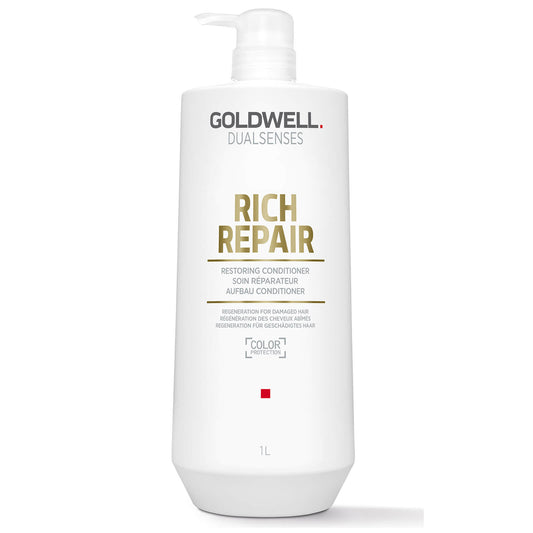 Goldwell Dualsenses Rich Repair Restoring Conditioner For Dry To Severely Damaged Hair 1000ml (Worth £83.25)