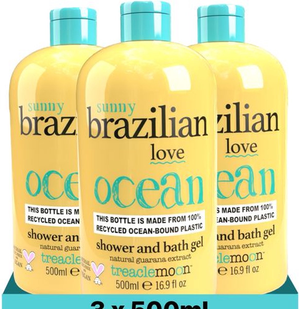 Treaclemoon Bad en Douchegel Brazilian Love - 3 x 500 ml - Voordeelverpakking