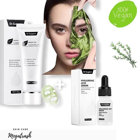 Dr Sugram Groene Thee Gezichtsmasker + Serum - 100% Vegan
