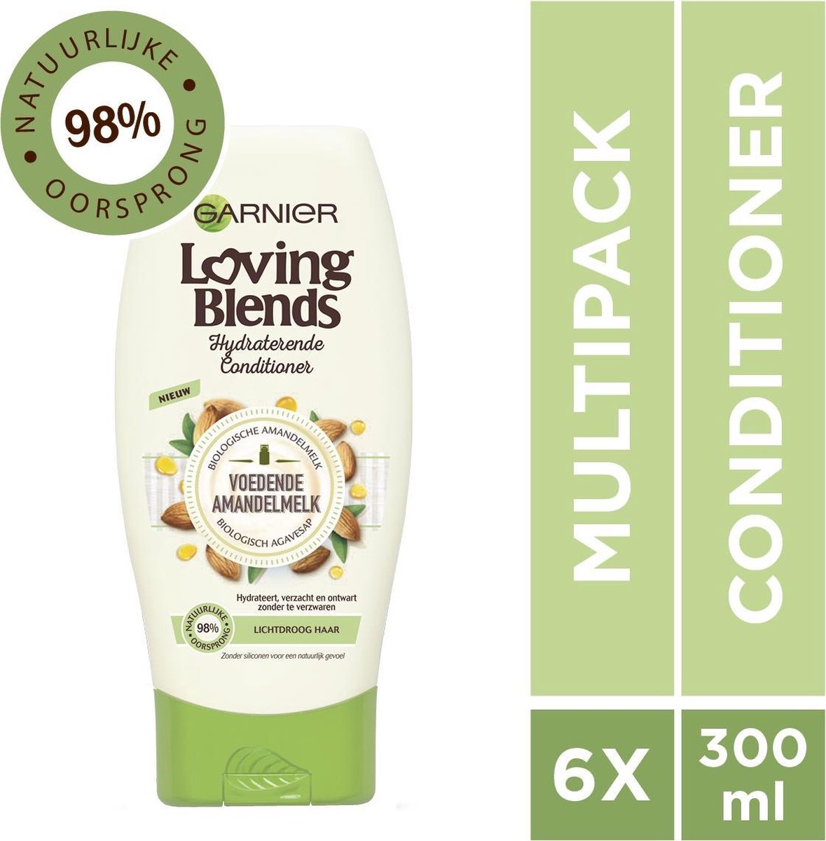 Garnier Loving Blends Amandel & Agave Conditioner - 6 x 200 ml – Voordeelverpakking