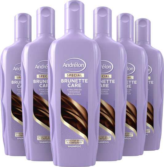 Andrélon Brunette Care Shampoo - 6 x 300 ml - Voordeelverpakking