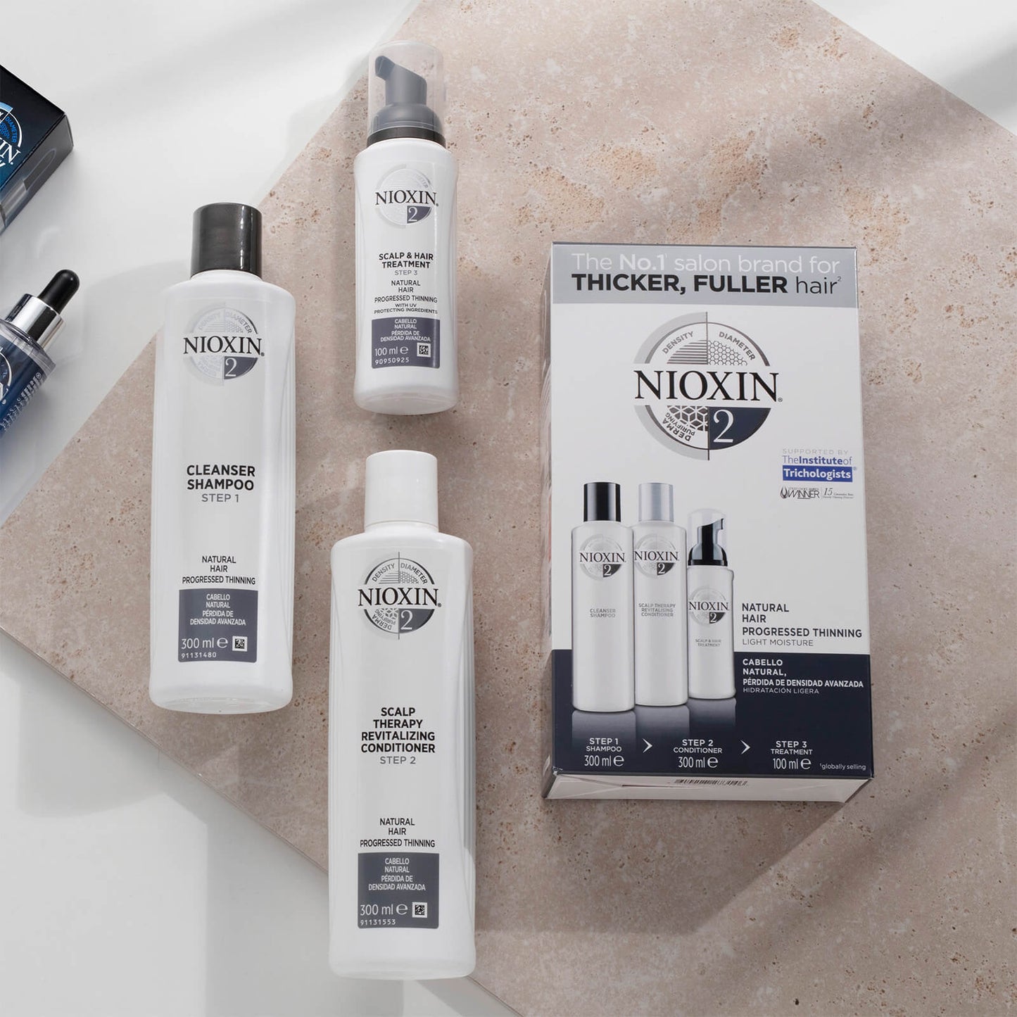 NIOXIN 3-Delig Systeem 2 Hoofdhuid- en Haarbehandeling voor natuurlijk haar met gevorderde uitdunning 100ml