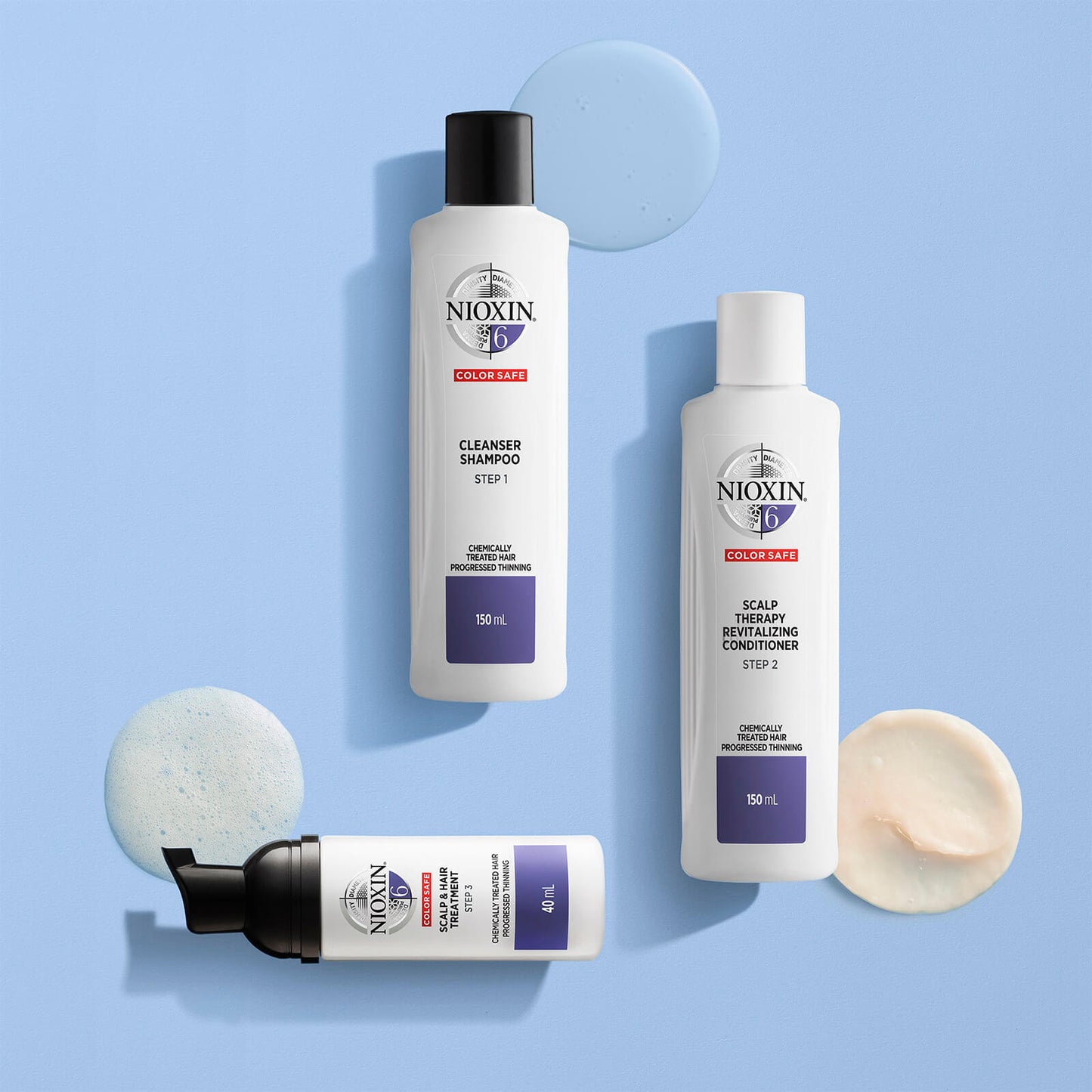 NIOXIN 3-Delig System 6 Reinigingsshampoo voor Chemisch Behandeld Gevorderd Dunner Wordend Haar 300 ml