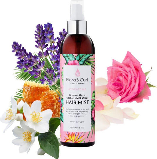 Flora & Curl Jasmine Oasis Floral Hydration Hair Mist 250 ML - Curly Girl Proof
