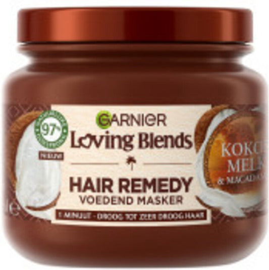 Garnier Loving Blends Hair Remedy Masker - Kokosmelk & Macadamia - 340 ml