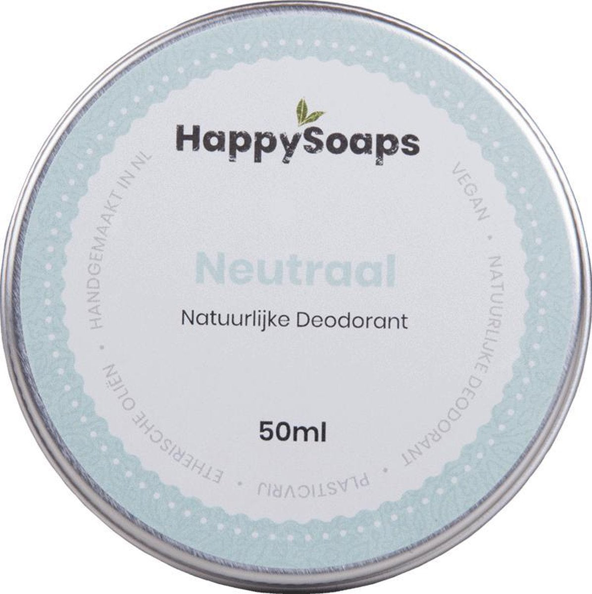 HappySoaps Natuurlijke Deodorant - Eucalyptus & Lemongrass - Energieke Geurexplosie - 100% Plasticvrij, Vegan & Natuurlijk - 50gr