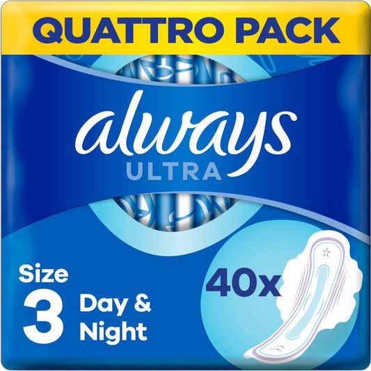 Always - Maandverband Ultra Day & Night - Met Vleugels - Maat 3 - 40 Pads