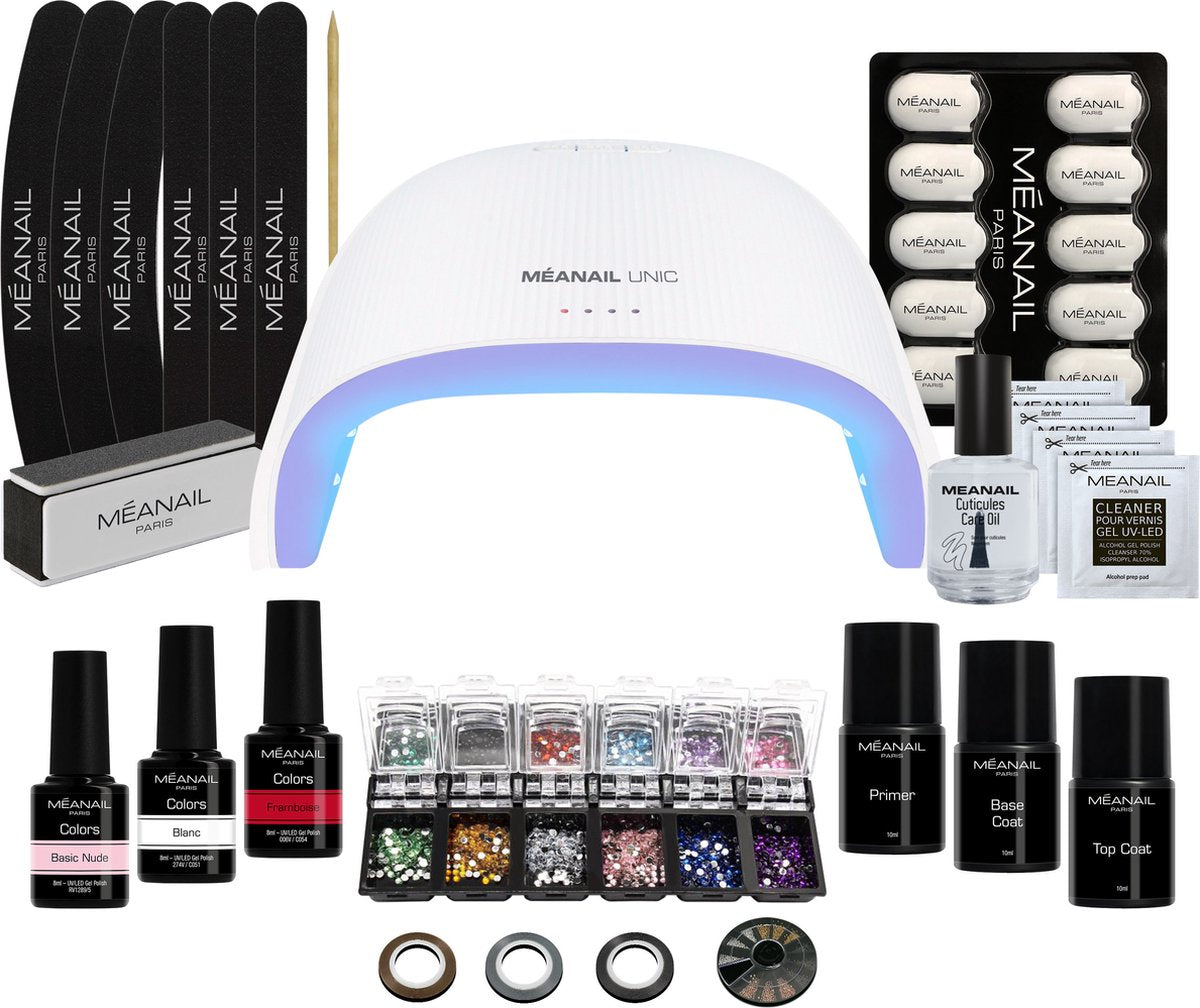 Gellak - MEANAIL® KIT deluxe - Led lamp 48 watt - 3 kleuren gelnagellak