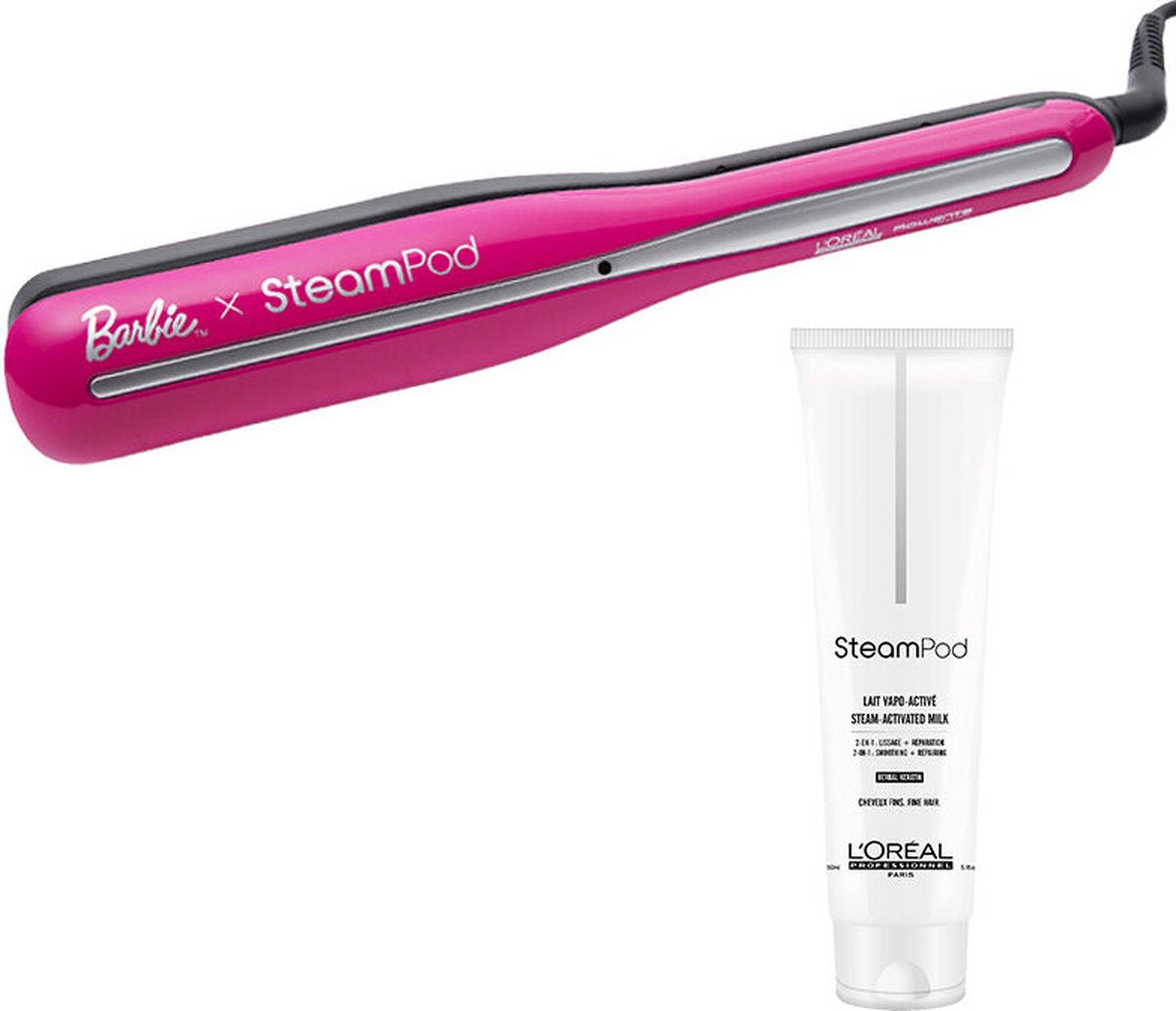 L'Oréal Steampod 3.0 Limited Edition Barbie + Smoothing Cream - fijn haar 150ml