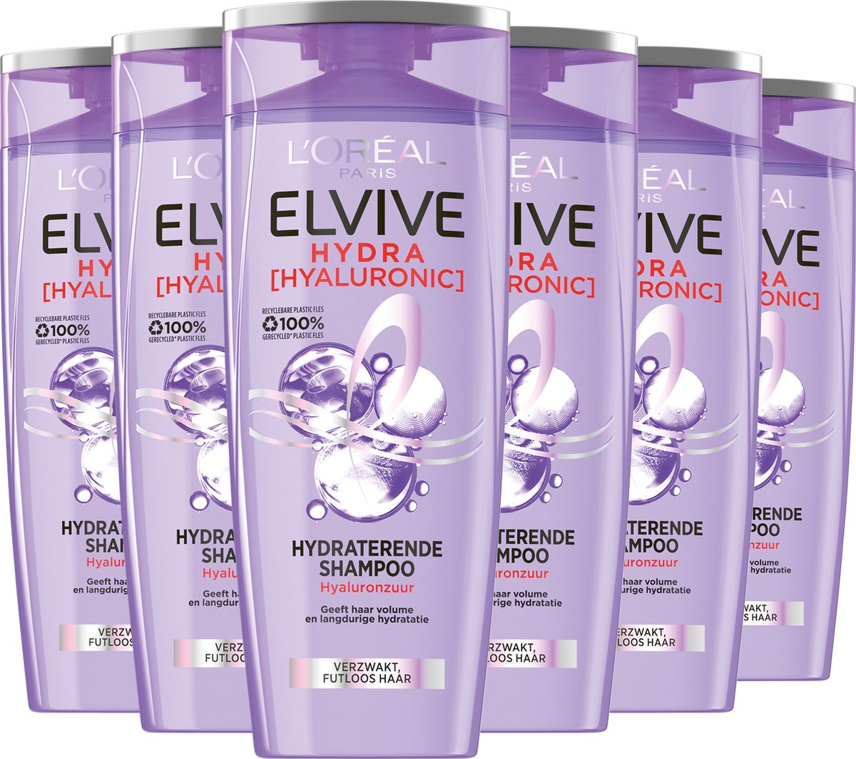 L’Oréal Paris Elvive Shampoo Hydra Hyaluronic Hydraterend - 6 x250 ml