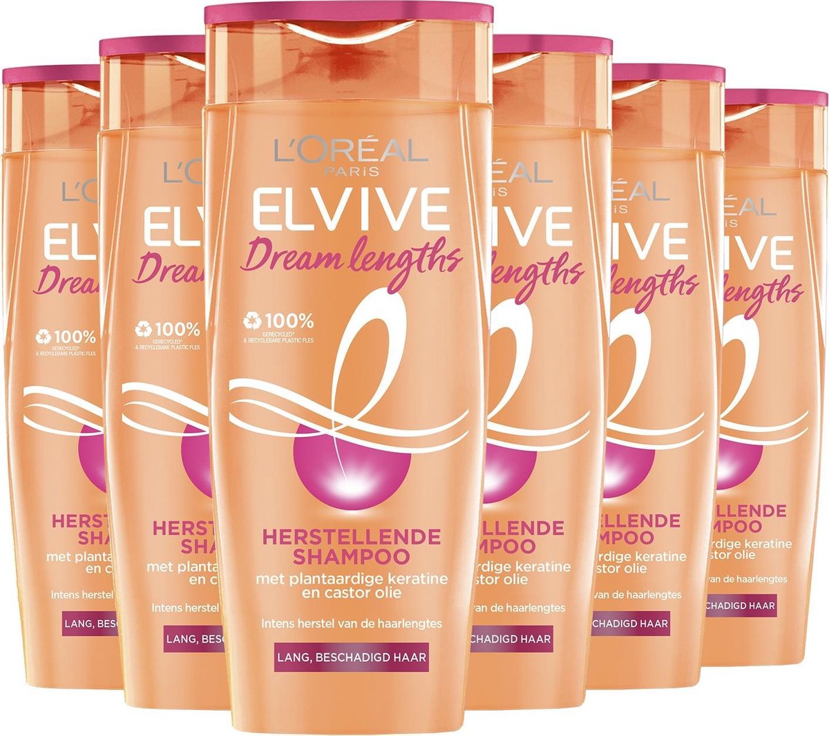 L'Oréal Paris Elvive Dream Lengths Shampoo - 3 x 250ml - Voordeelverpakking