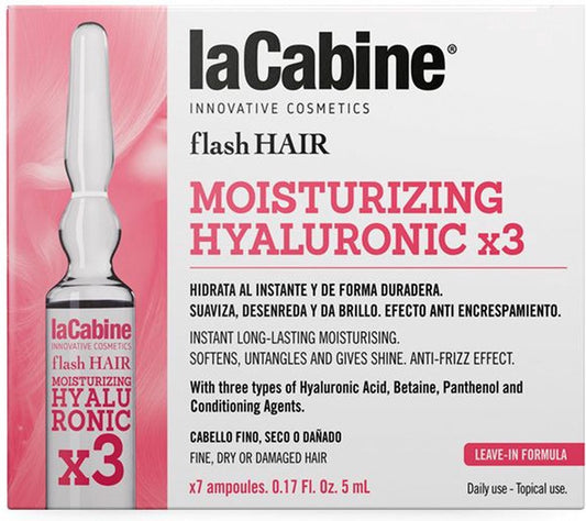 Ampullen laCabine Flash Hair Hydraterend Hyaluronzuur (7 pcs)