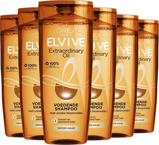 L’Oréal Paris Elvive Extraordinairy Oil Shampoo - 6x250 ml - Voordeelverpakking