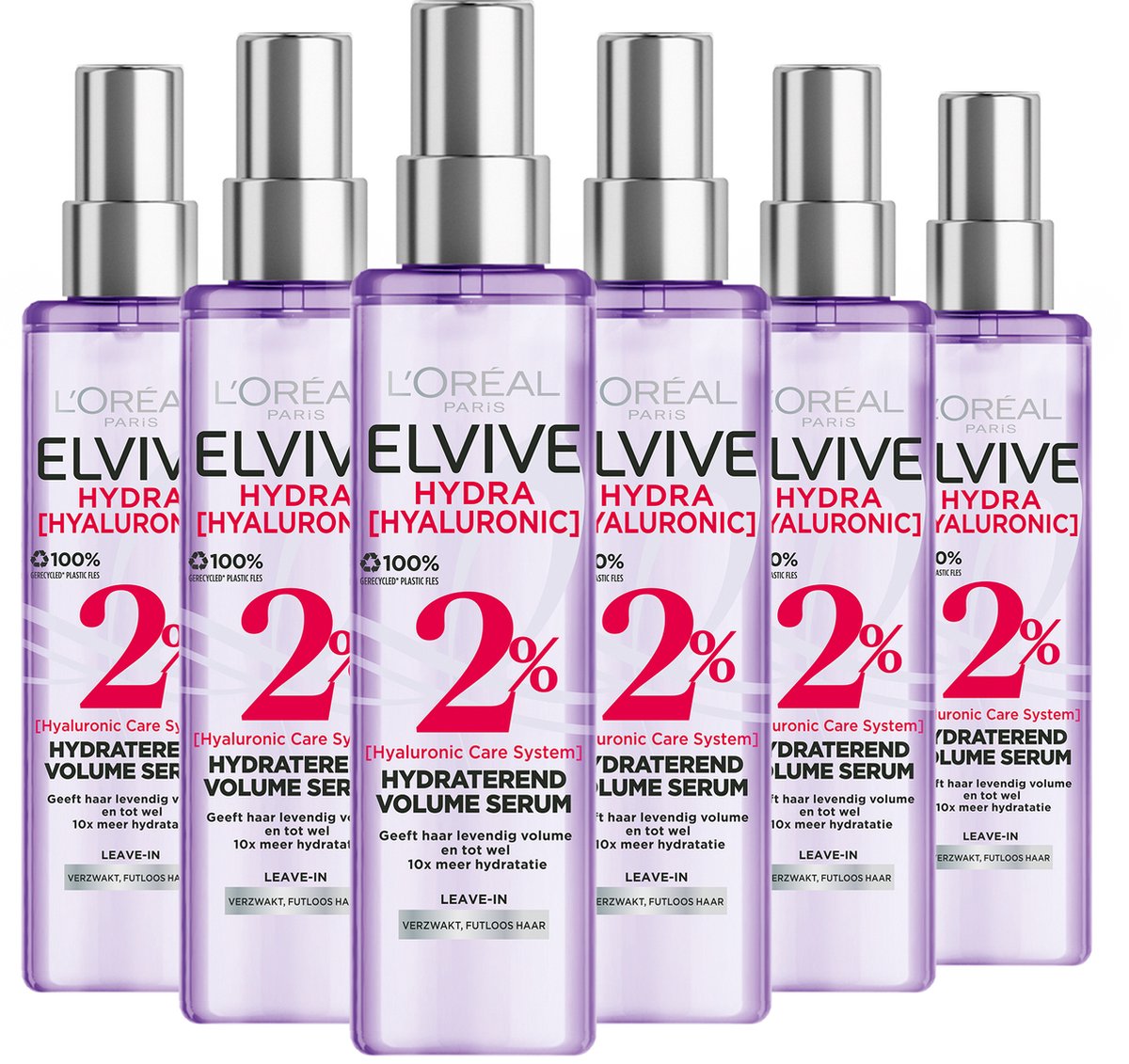 L’Oréal Paris Elvive Hydra Hyaluronic Hydraterend Volume Serum 150 ml - 6 stuks
