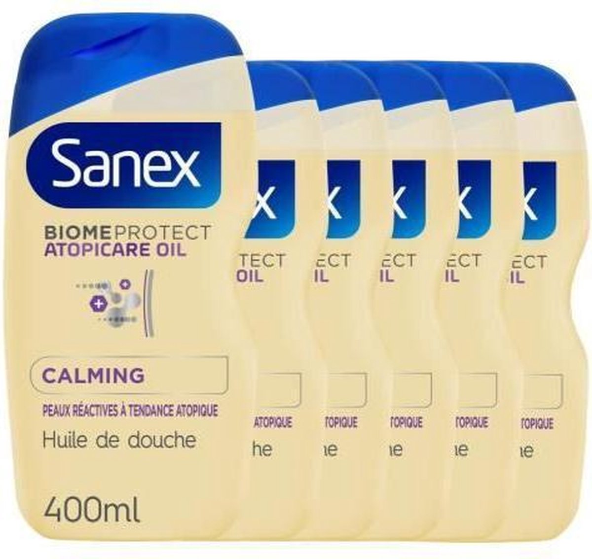 Batch van 6 SANEX BiomeProtect Atopicare Olie Kalmerende Doucheolie - 400 ml