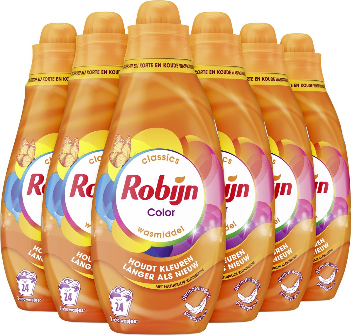 Vloeibaar Wasmiddel - Klein & Krachtig - Color - 6 flessen