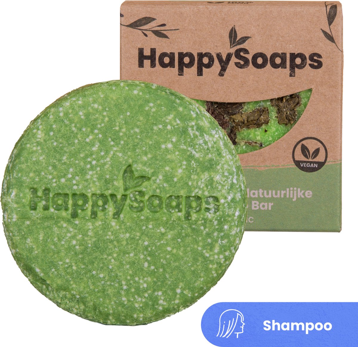 HappySoaps Shampoo Bar - Aloë You Vera Much - Beschadigd, Normaal en Vet Haar - 100% Plasticvrij, Natuurlijk en Vegan - 70gr