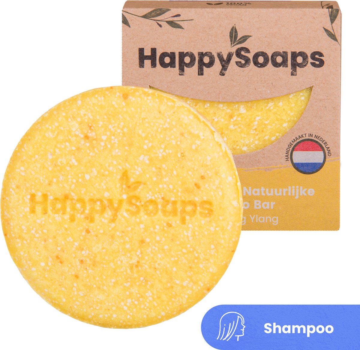 HappySoaps Shampoo Bar - Aloë You Vera Much - Beschadigd, Normaal en Vet Haar - 100% Plasticvrij, Natuurlijk en Vegan - 70gr