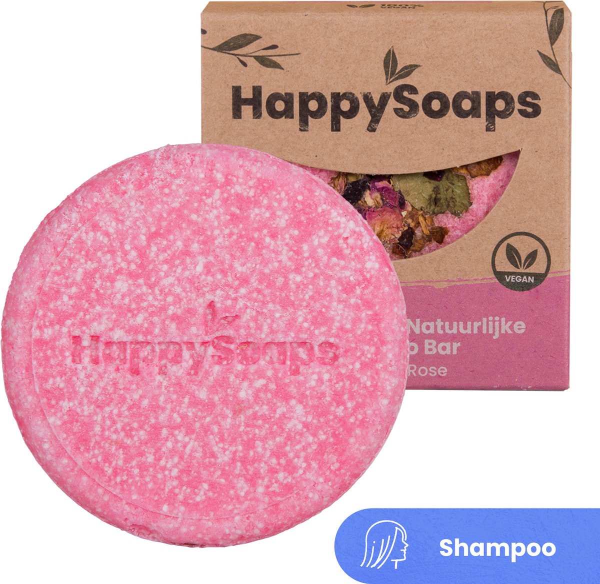 HappySoaps Shampoo Bar - Aloë You Vera Much - Beschadigd, Normaal en Vet Haar - 100% Plasticvrij, Natuurlijk en Vegan - 70gr