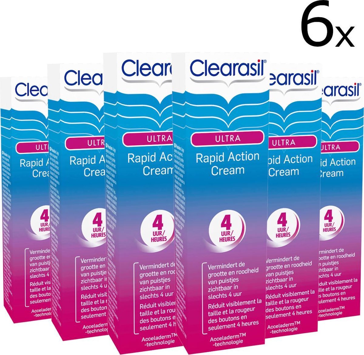 Clearasil Behandelingscreme Ultra Rapid Action Cream 15ml x5