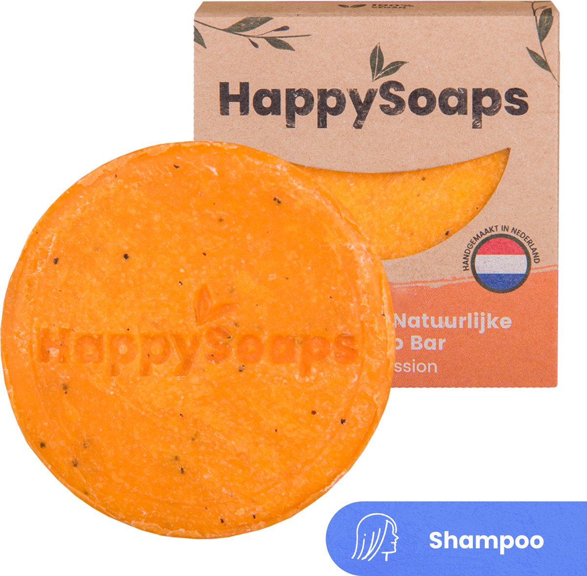 HappySoaps Shampoo Bar - Aloë You Vera Much - Beschadigd, Normaal en Vet Haar - 100% Plasticvrij, Natuurlijk en Vegan - 70gr