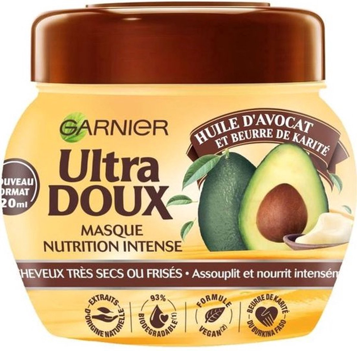 GARNIER - ULTRA DOUX - HAARMASKER - OLIE - AVOCADO - KARITE BOTER - LOVING BLENDS- 320ML Á - 2 STUKS