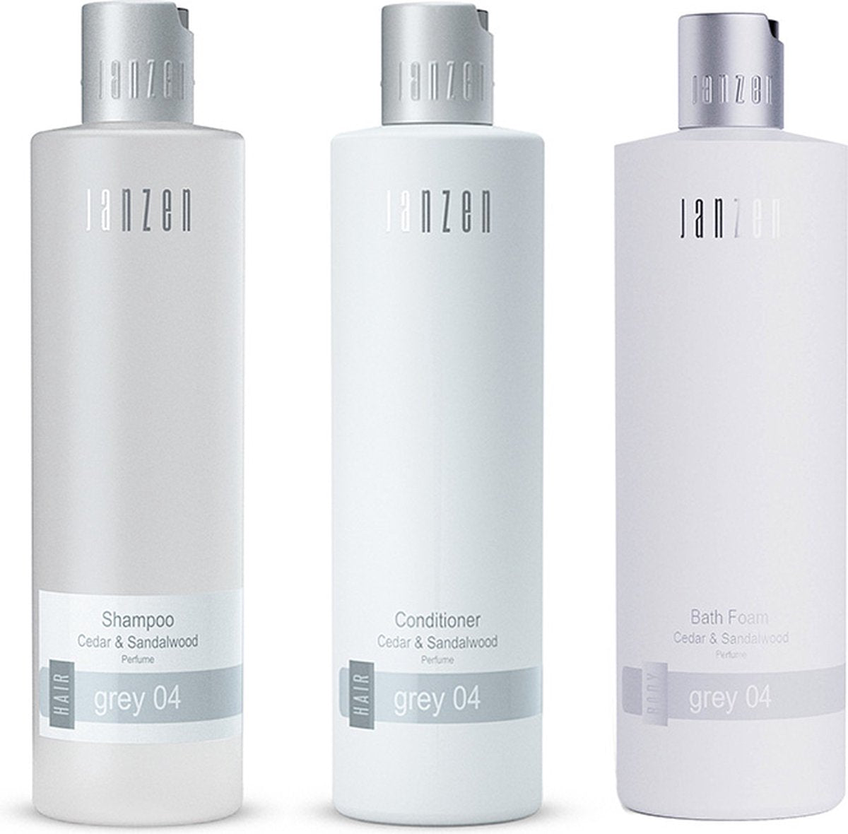 Janzen Set Grey 04 - Shampoo + Conditioner + Bathfoam