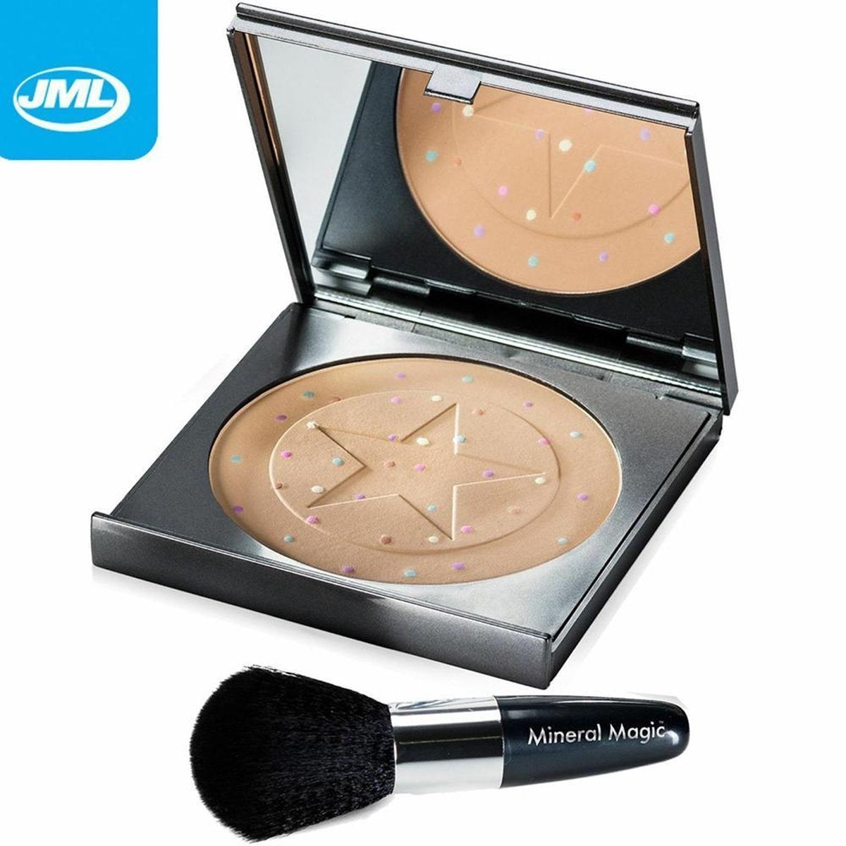 JML Mineral Magic Foundation Concealer Colour Corrector PoEder Make Up + Borstel - Donker Tint